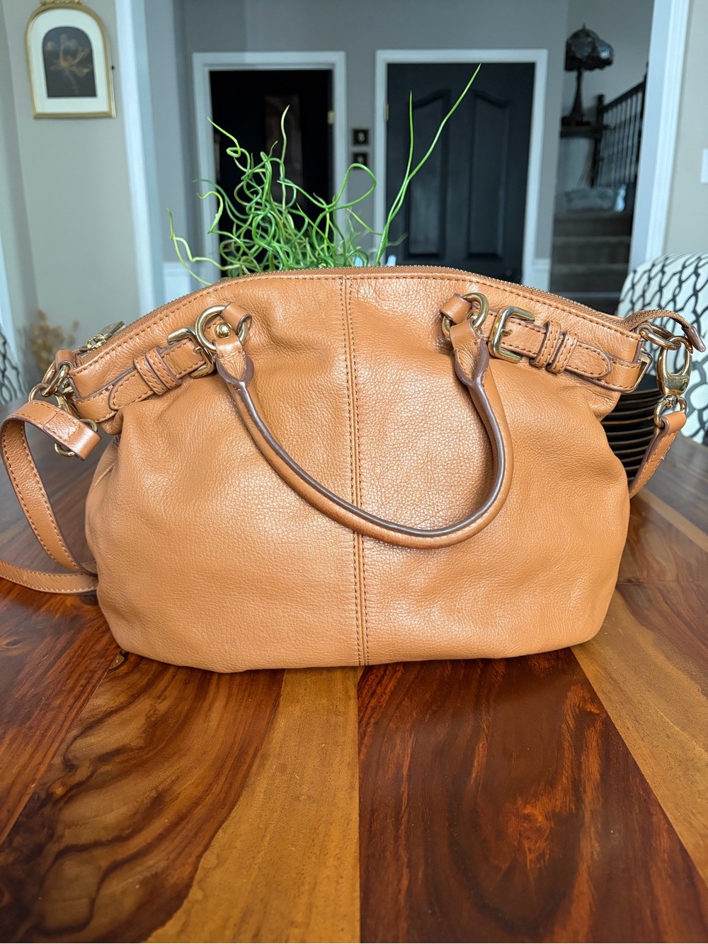 Danier Women’s Leather Satchel Handbag in Tan gorgeous bag 🤎🤎